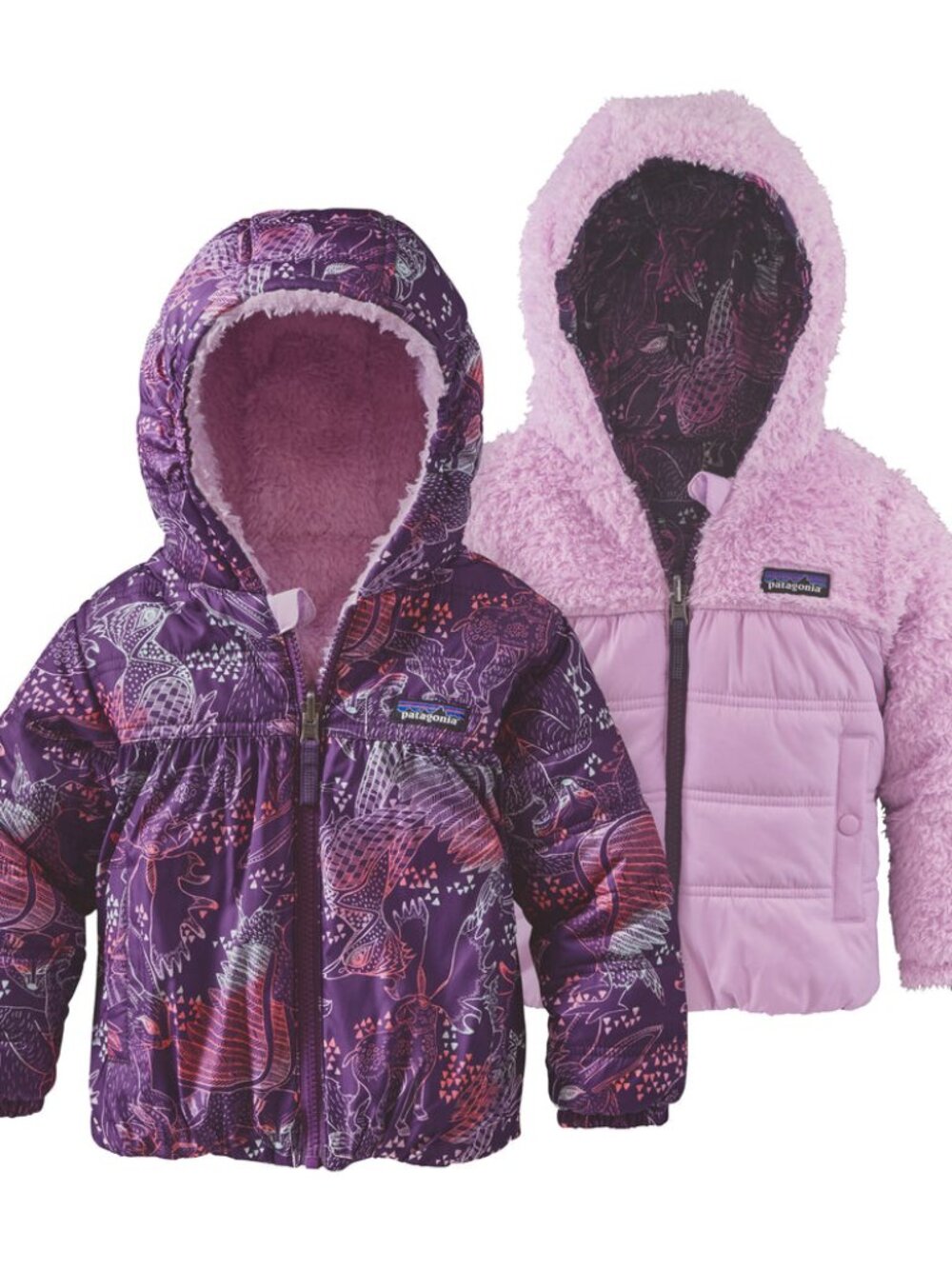 Patagonia Baby Reversible Honey Puff Hoody 61165 (Pink/Purple) 6-12 months